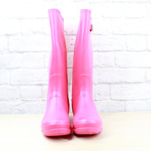 ITASCA Pink Rubber Knee High Rain Gardening Boots - Picture 4 of 8